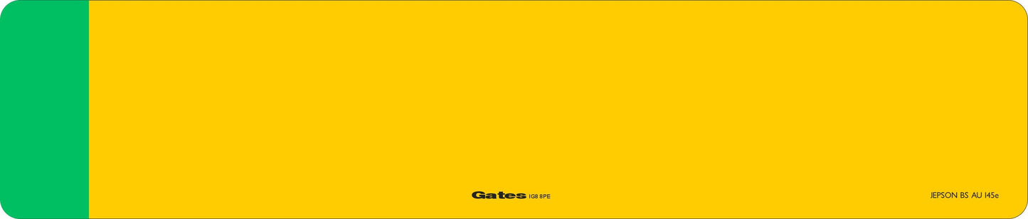 Car acrylic standard oblong: 520 x 111mm with Green Flash (pre-printed)