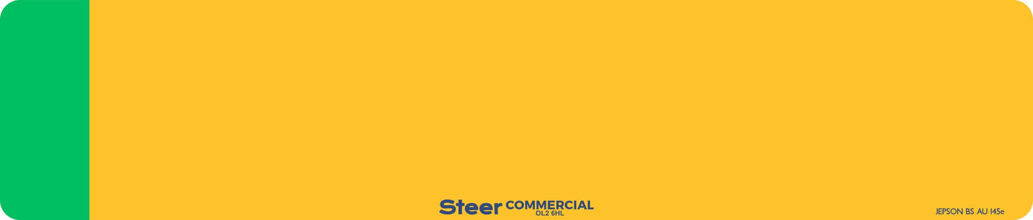 Car acrylic standard oblong: 520 x 111mm with Green Flash (pre-printed)