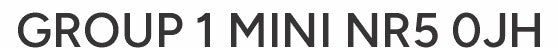 Made-up car standard oblong front plate: 520 x 111mm with UK Identifier