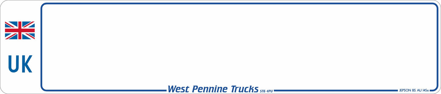 4x4 Car Acrylic: 284 x 210mm pre-printed with UK Identifier