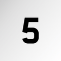 Black 3D Premium Car Digits (Packed in 5s)