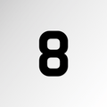 Black 3D Premium Car Digits (Packed in 5s)