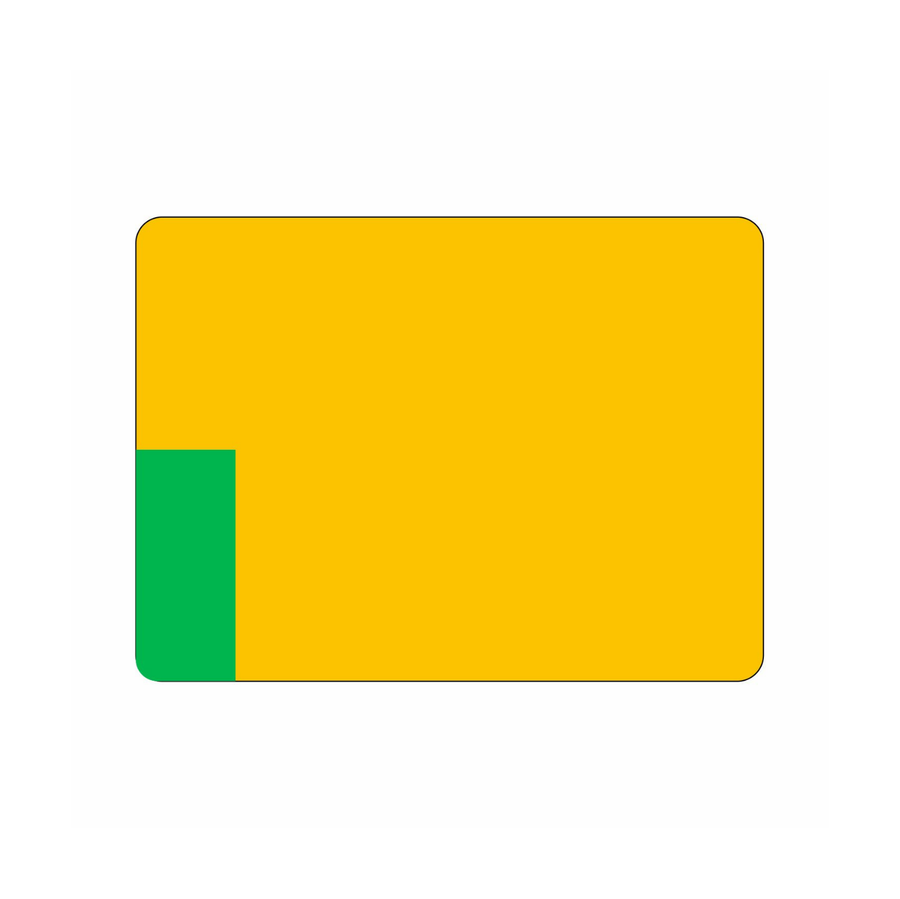 Motorcycle Nikkalite™ Yellow Reflective: 237 x 178mm with Green Flash