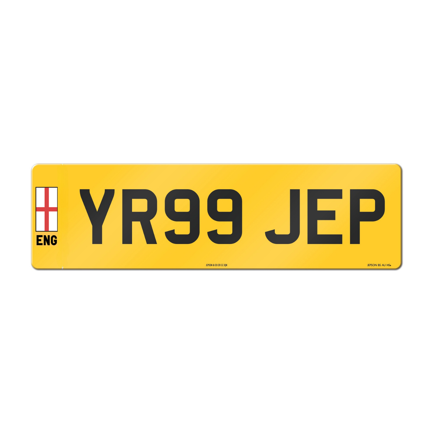 Made-up oversize car rear plate: 533 x 152mm with ENG flag – Jepson ...
