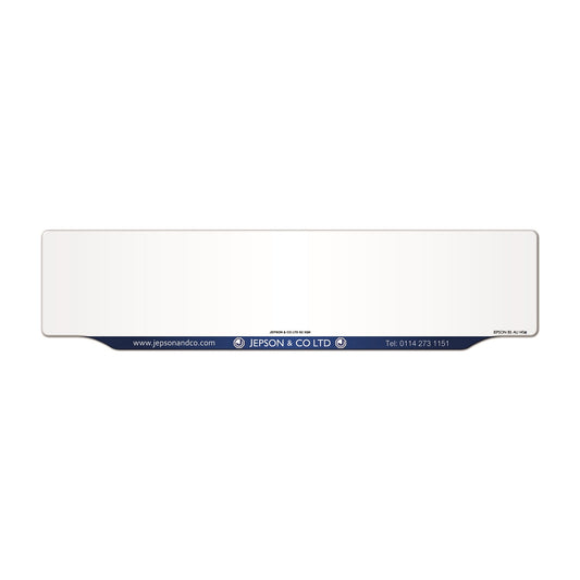 Car acrylic full wet lipped oblong: 520 x 125mm (pre-printed)