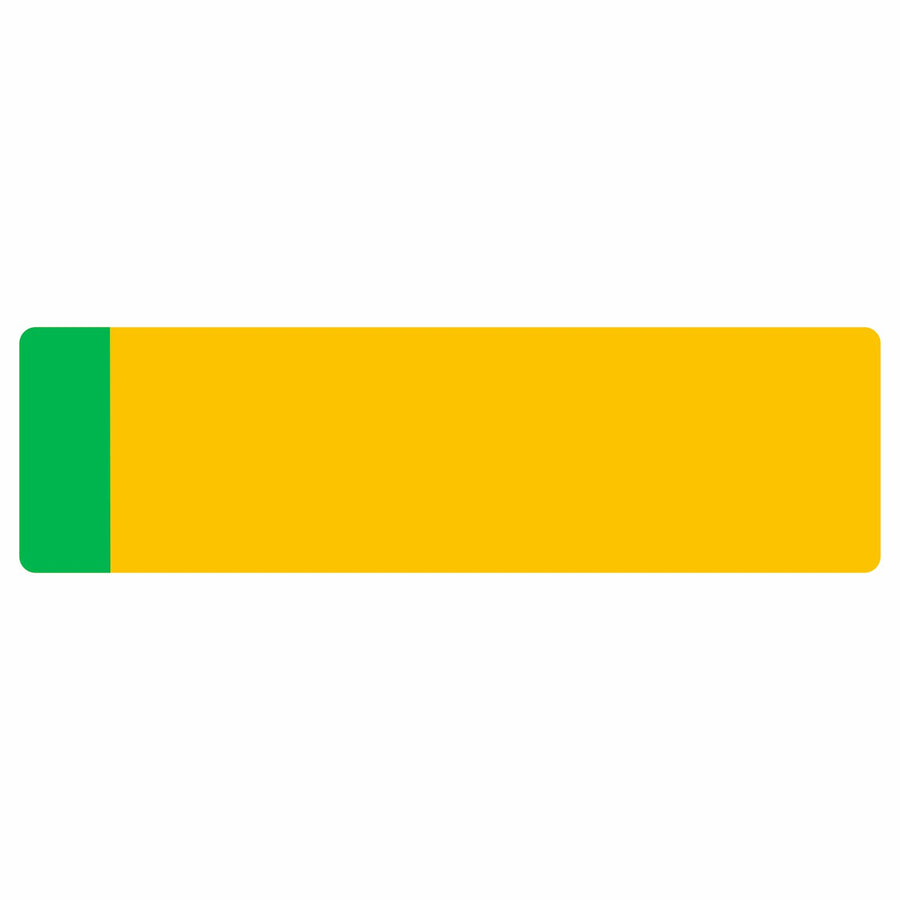 Oversize Car Nikkalite™ Yellow Reflective: 533 x 152mm with green flash