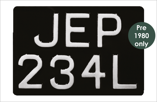 Embossed 7-digit standard square - 9 1/2 x 6 1/2" with 2 1/2" digits