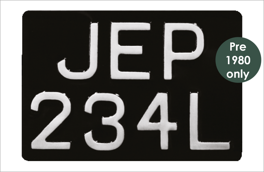 Embossed 7-digit standard square - 9 1/2 x 6 1/2" with 2 1/2" digits