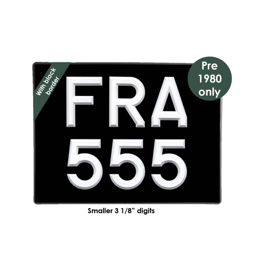 Square 11 3/4 x 8 3/4" with 3 1/8" white peak digits and black bevel