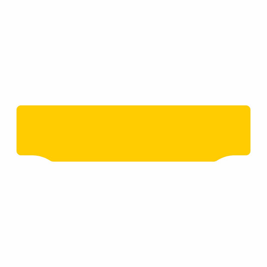 Car lipped oblong Nikkalite™ yellow reflective: 520 x 125mm