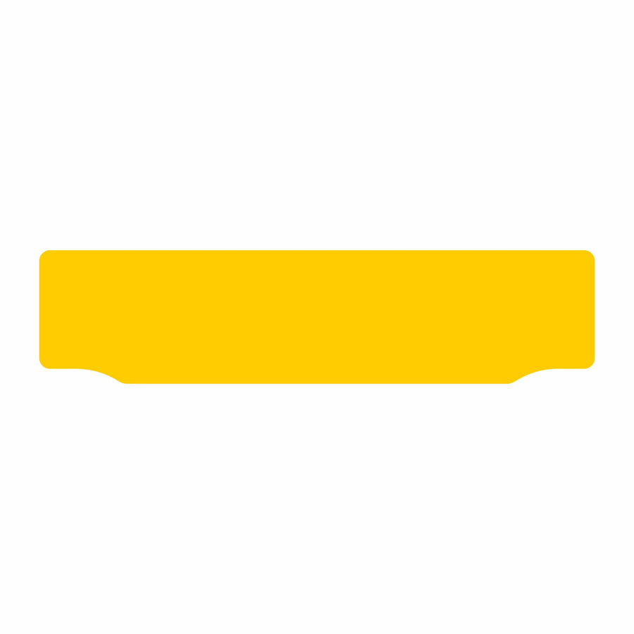 Car lipped oblong Nikkalite™ yellow reflective: 520 x 125mm