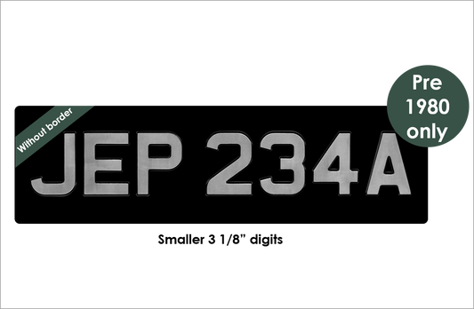 Embossed oversize 21 x 6" with 3 1/8" digits