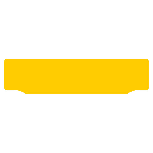 Car lipped oblong yellow KiwaLite™ reflective: 520 x 125mm