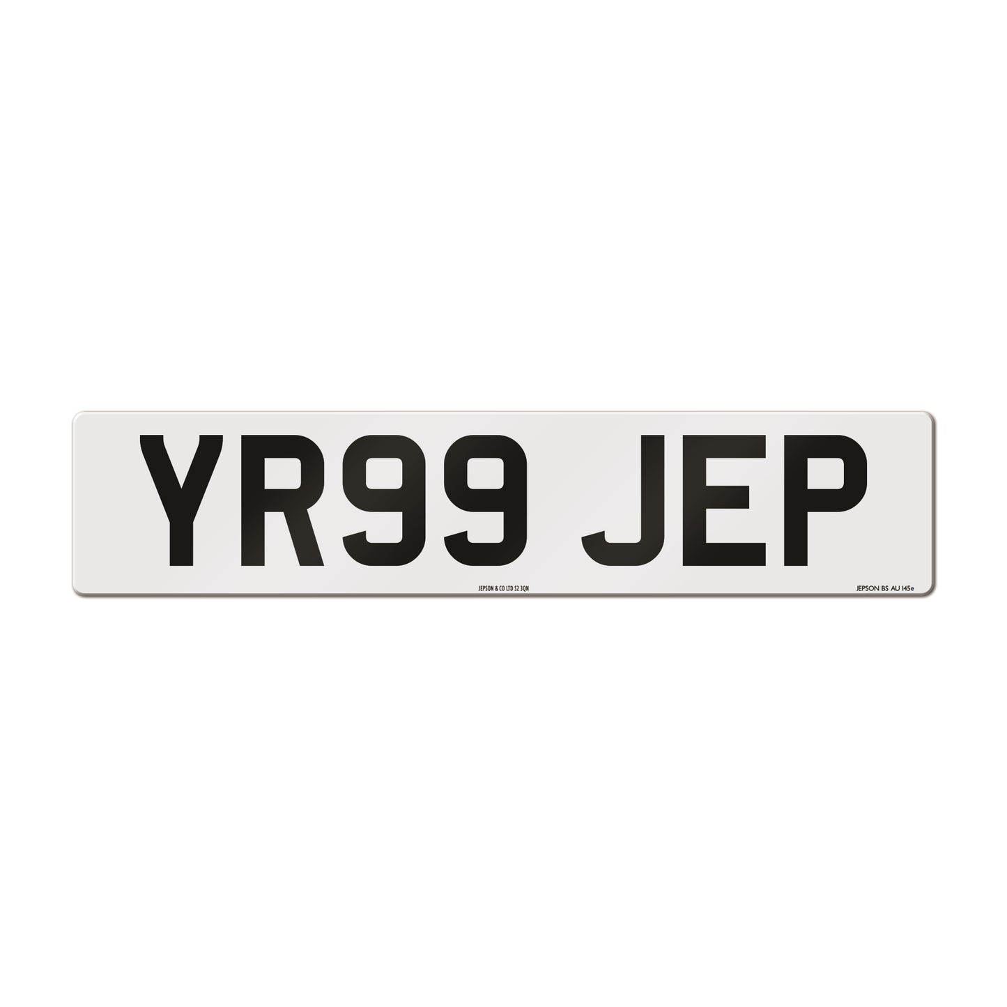Made-up car standard oblong front plate: 520 x 111mm