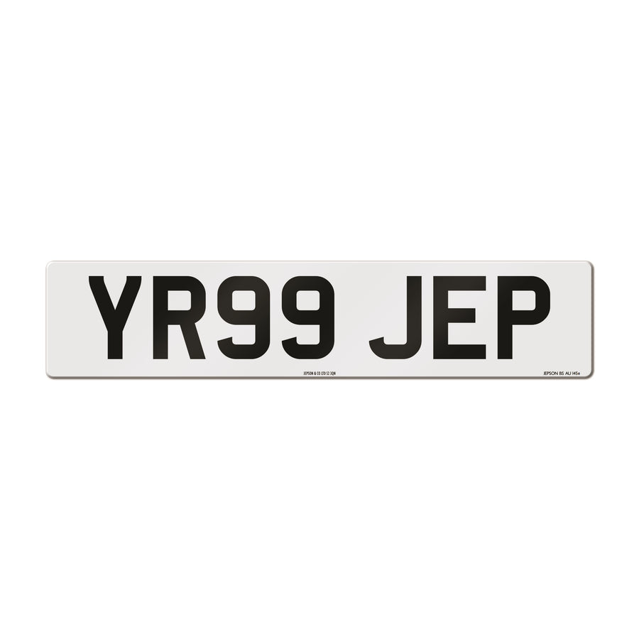 Made-up car standard oblong front plate: 520 x 111mm