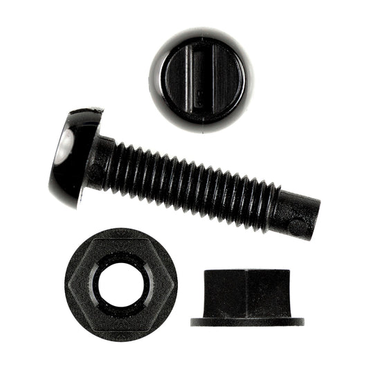 Long 1" nuts and bolts (pack of 100) - Black
