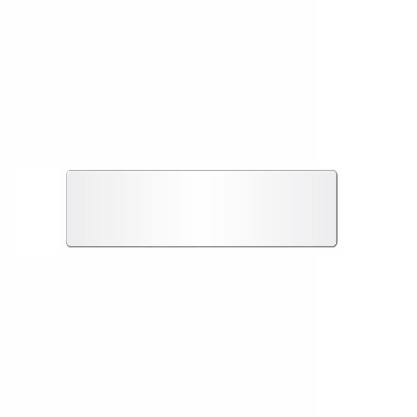 Car Acrylic 'Short' Oblong: 406 x 111mm (No British Standard Mark)