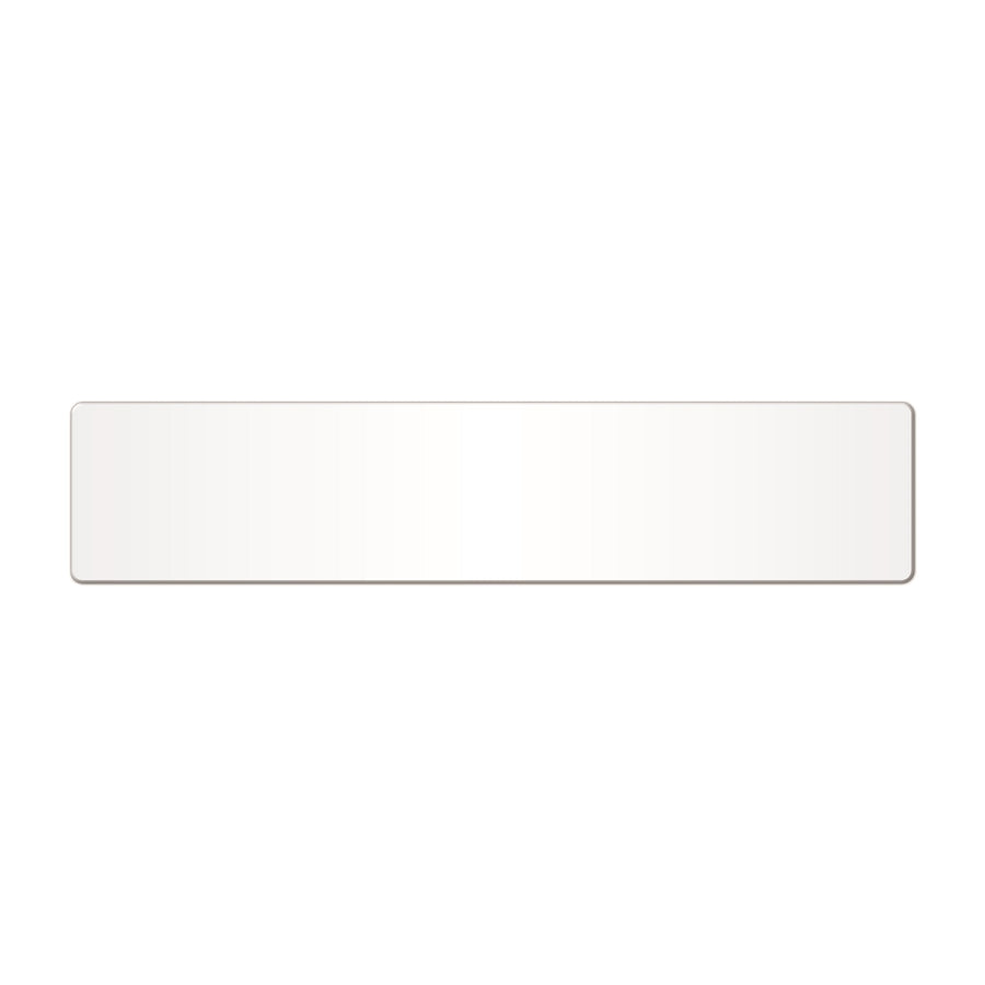 Car acrylic standard oblong: 520 x 111mm (No British Standard mark)