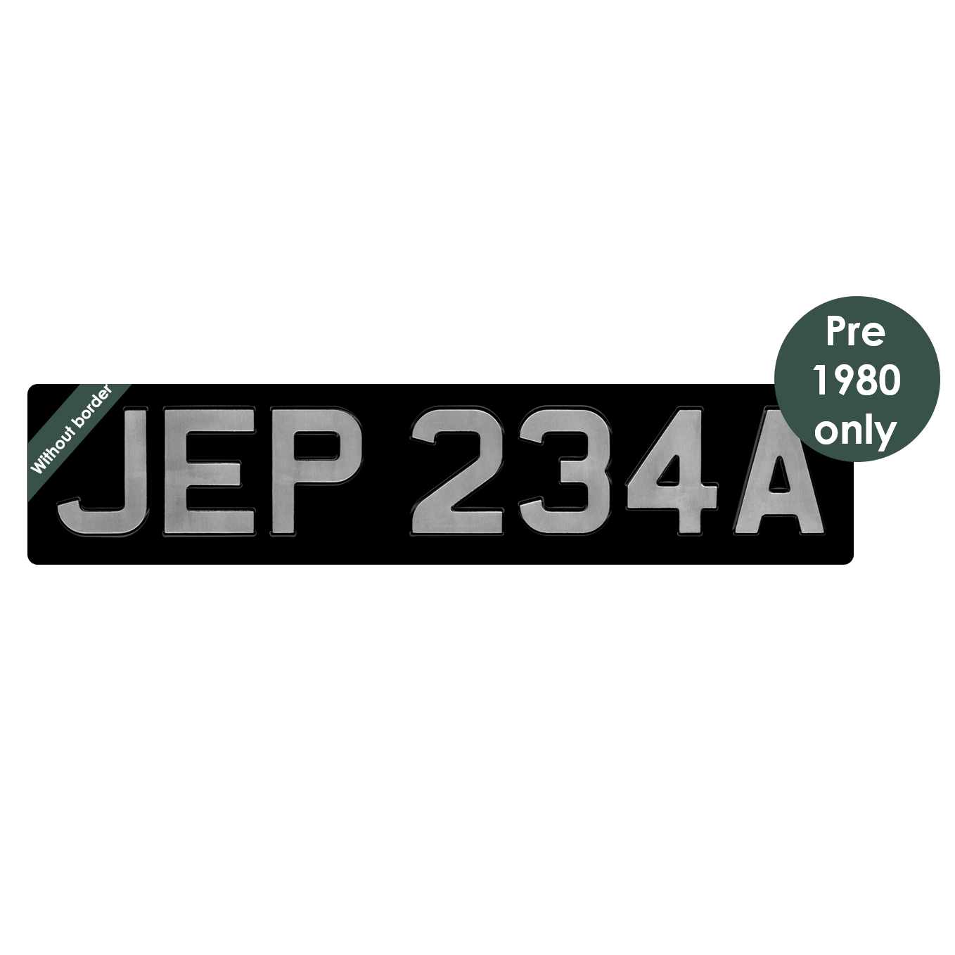 Embossed 7-digit oblong 20 3/4 x 4 1/2" with 3 1/8" digits