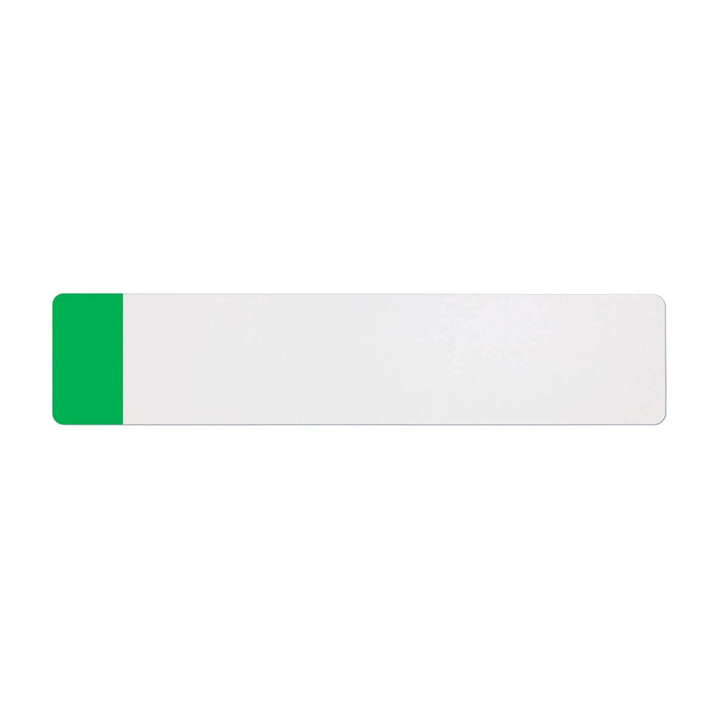 Car standard oblong Nikkalite™ white reflective: 520 x 111mm with green flash