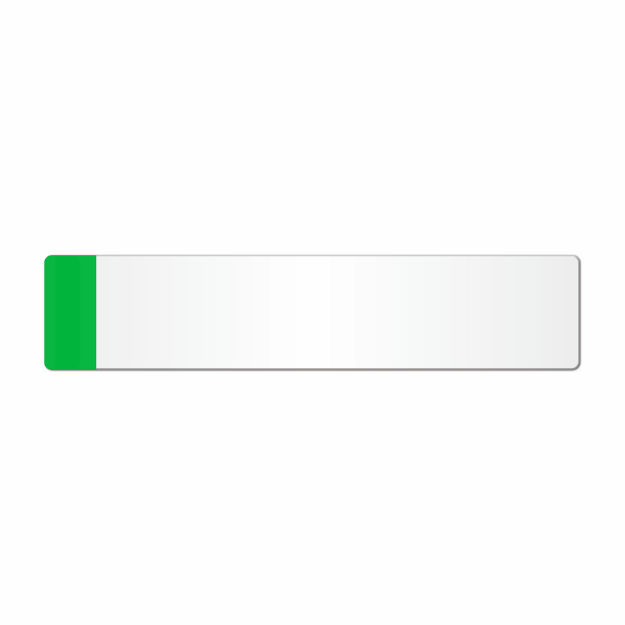 Car acrylic standard oblong: 520 x 111mm with Green Flash