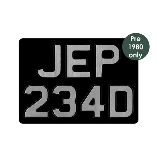 Embossed 7 x 5" plate (1 3/4" digits)