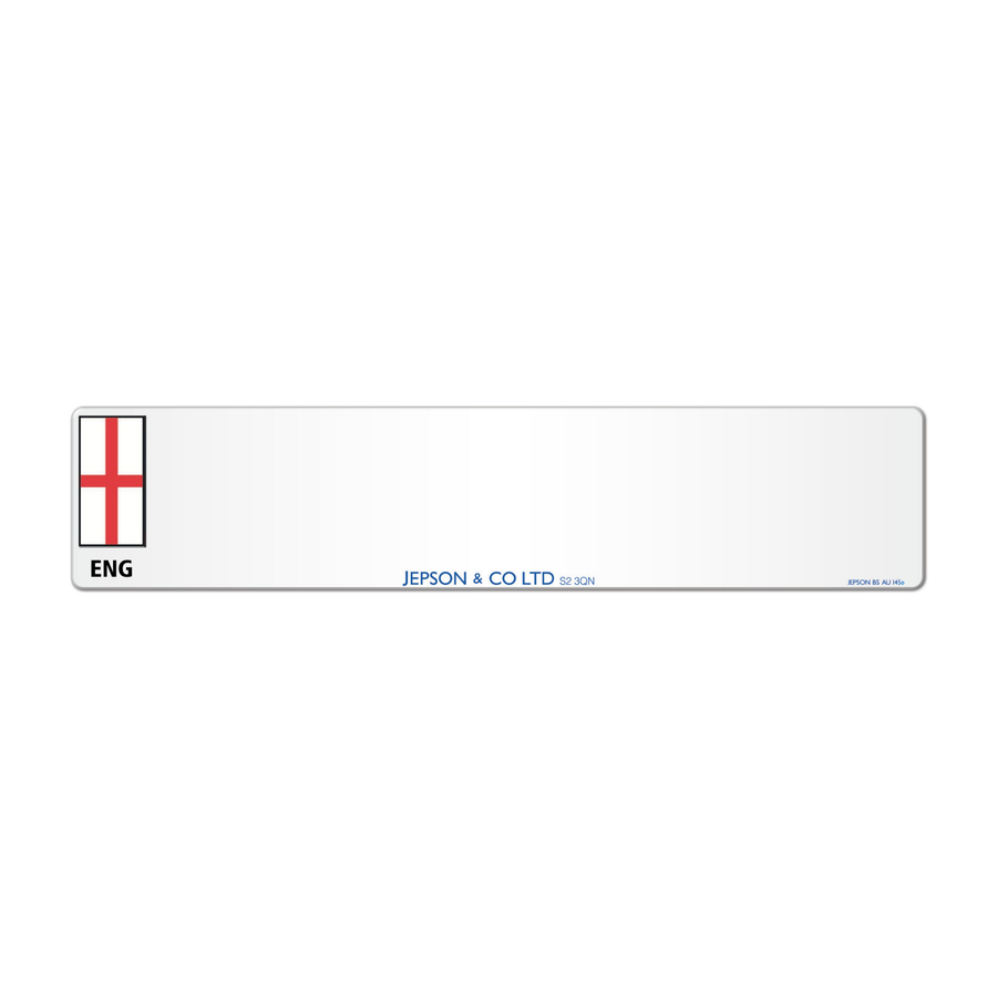 Acrylic  520 x 111  *England Flag* PRINTED