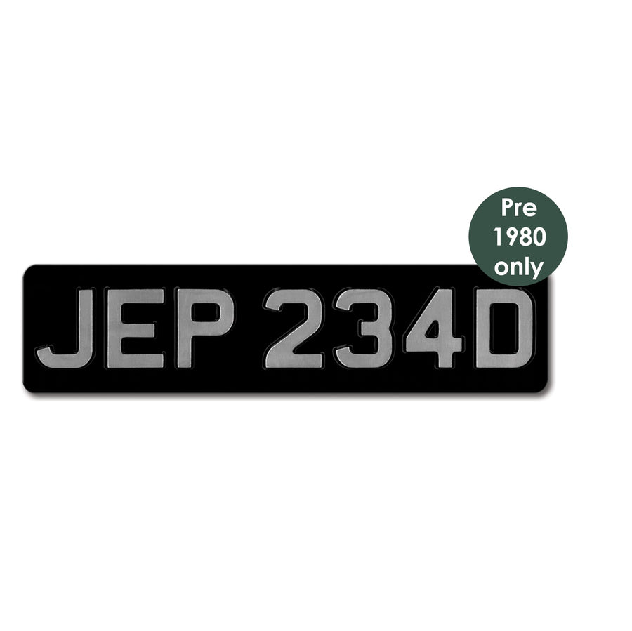 Embossed 12 x 3" plate 6 digits (1 3/4" digits)