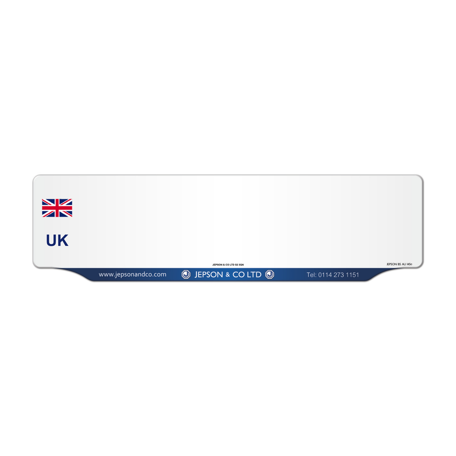 Acrylic 533 x 144 LIP **UK Flag**  PRINTED