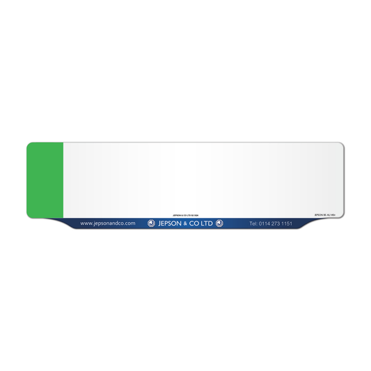 Oversize Car Lipped Acrylic: 533 x 144mm with Green Flash (pre-printed)