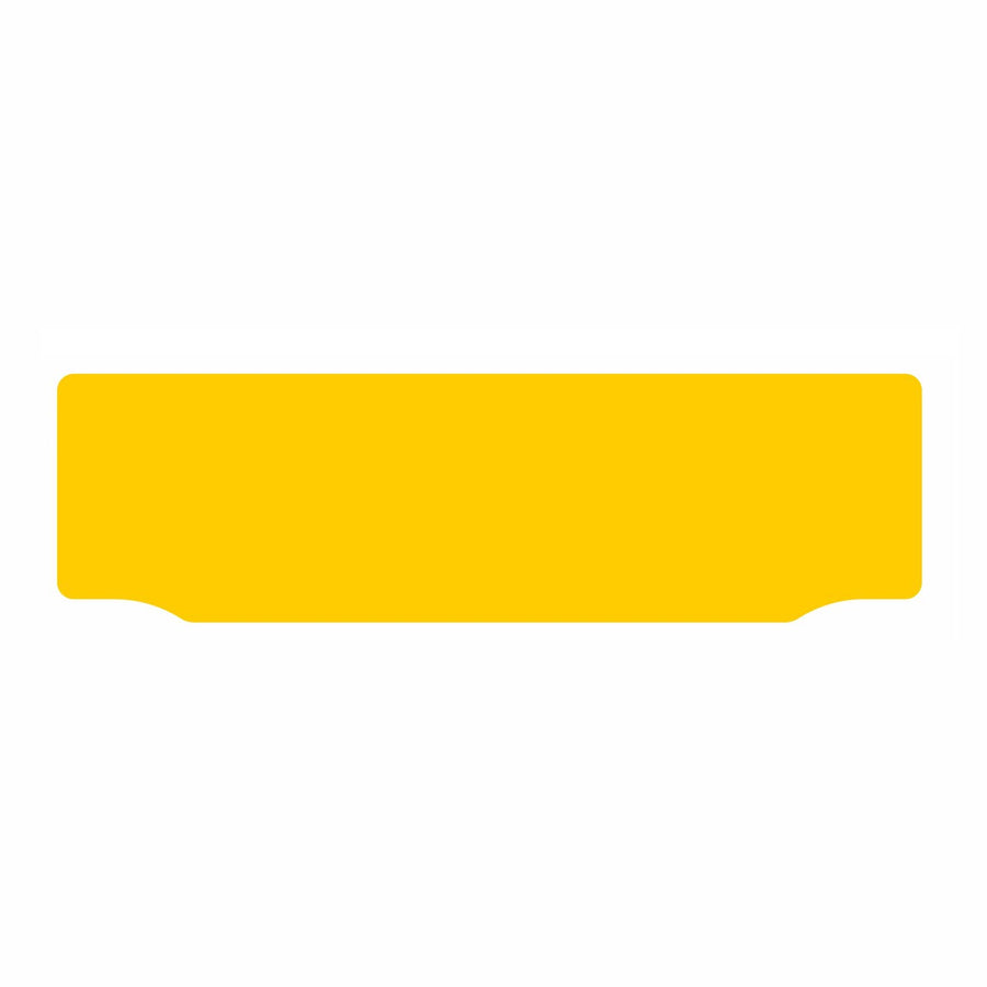 Car lipped oversize yellow KiwaLite™ reflective: 533 x 144mm