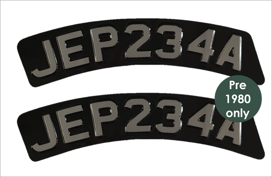 Embossed pair of Triumph curves (1 3/4" digits)