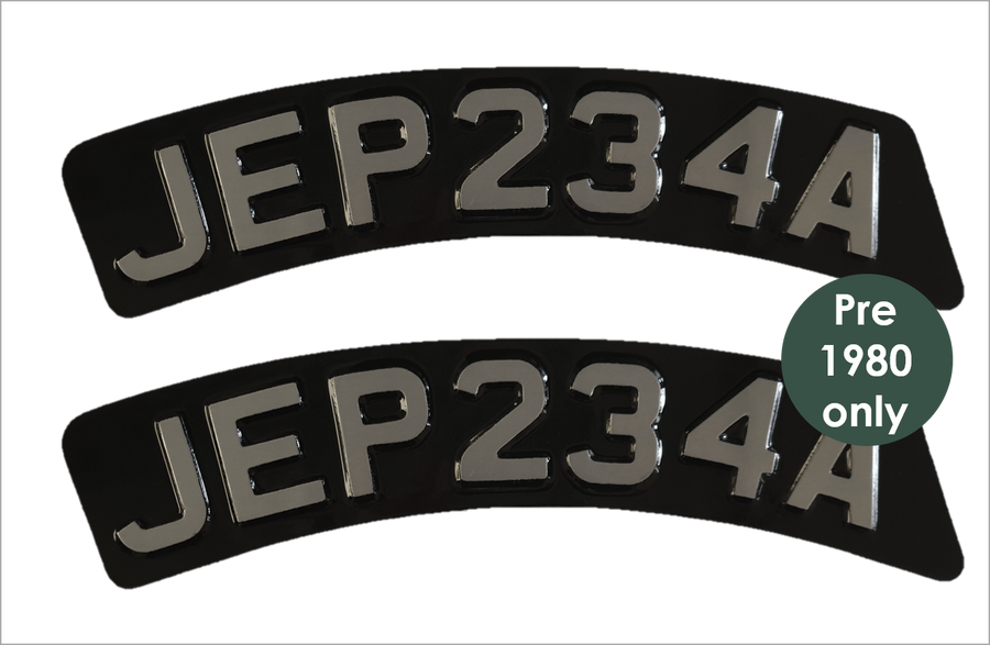 Embossed pair of Triumph curves (1 3/4" digits)