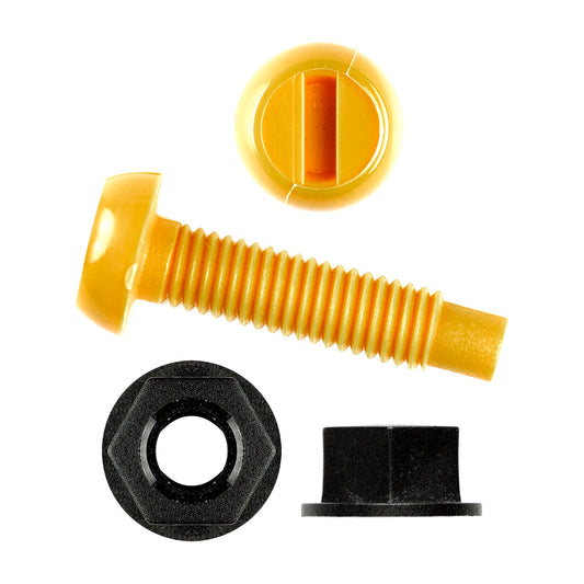 Long 1" nuts and bolts (pack of 100) - Yellow