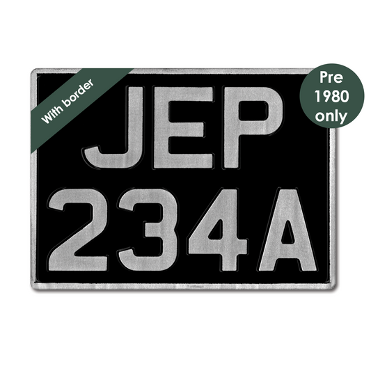 Embossed 7-digit square 11 5/8 x 8 3/8" with 3 1/8" digits