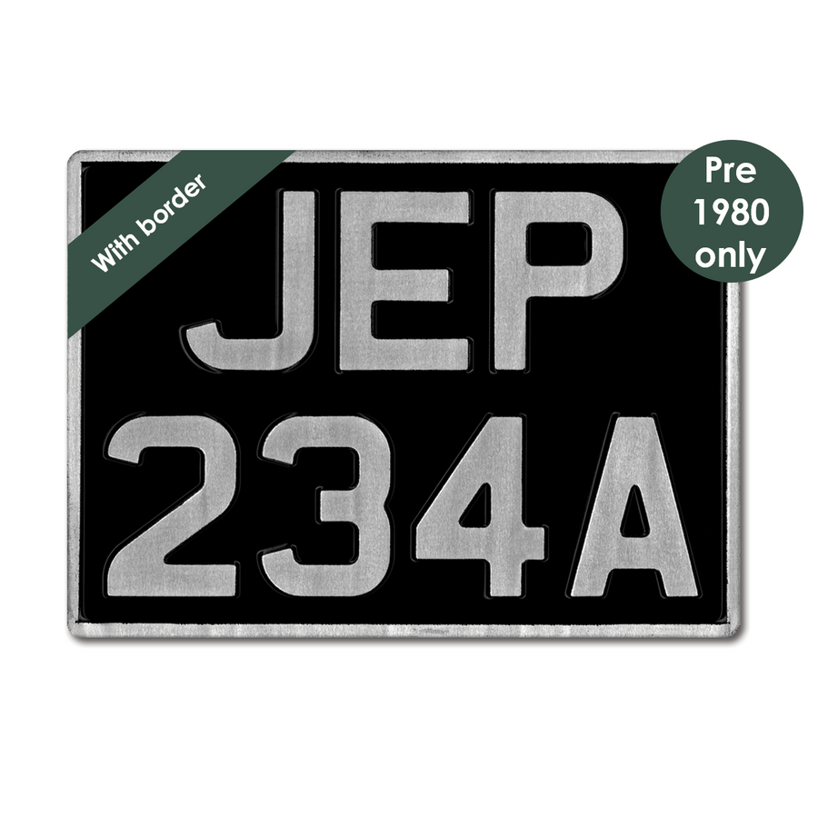 Embossed 7-digit square 11 5/8 x 8 3/8" with 3 1/8" digits